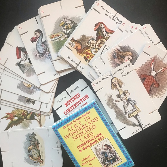 Vintage Alice in Wonderland notched card construction building set new in box - Picture 1 of 4